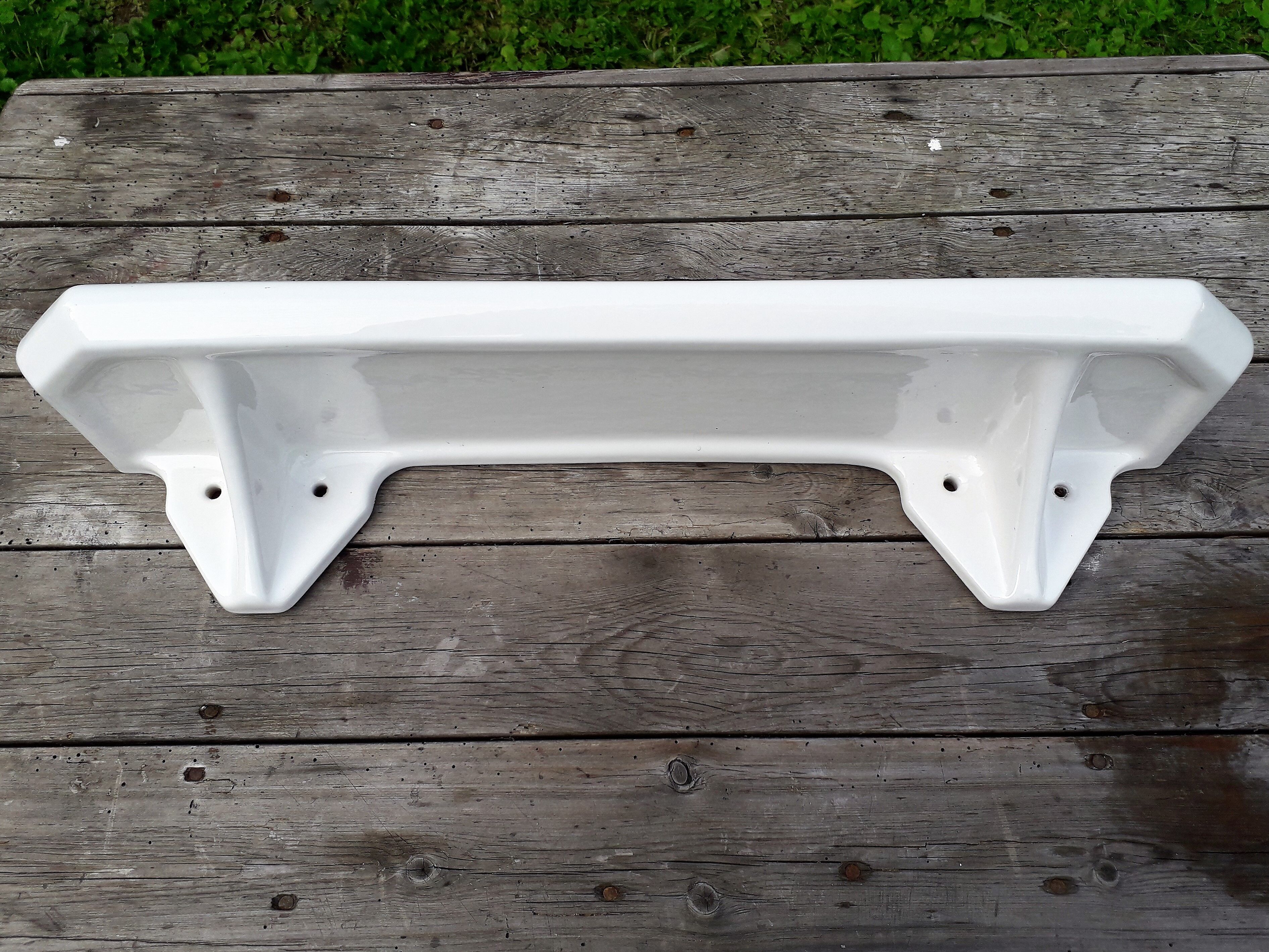 White ceramic shelf 1914 - 60x15cm