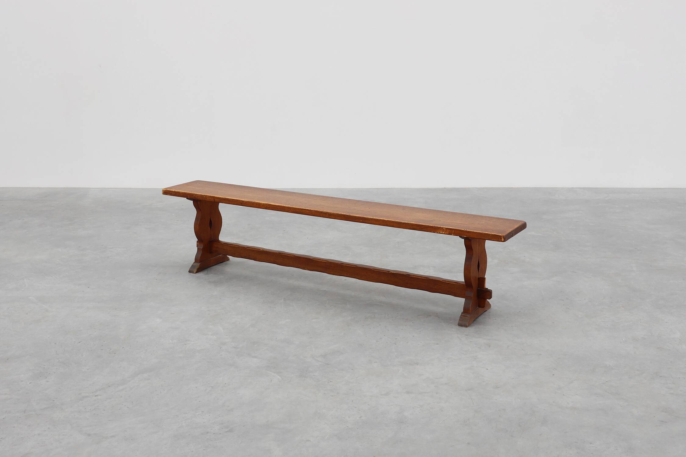 Rustic oak bench with nice patina, France ca. 1900