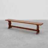 Rustic oak bench with nice patina, France ca. 1900