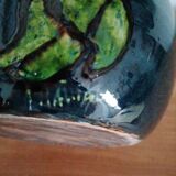 Terracotta vase, signed and numbered