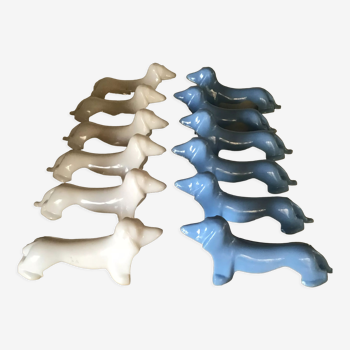 Porte-couteaux plastique chiens teckel