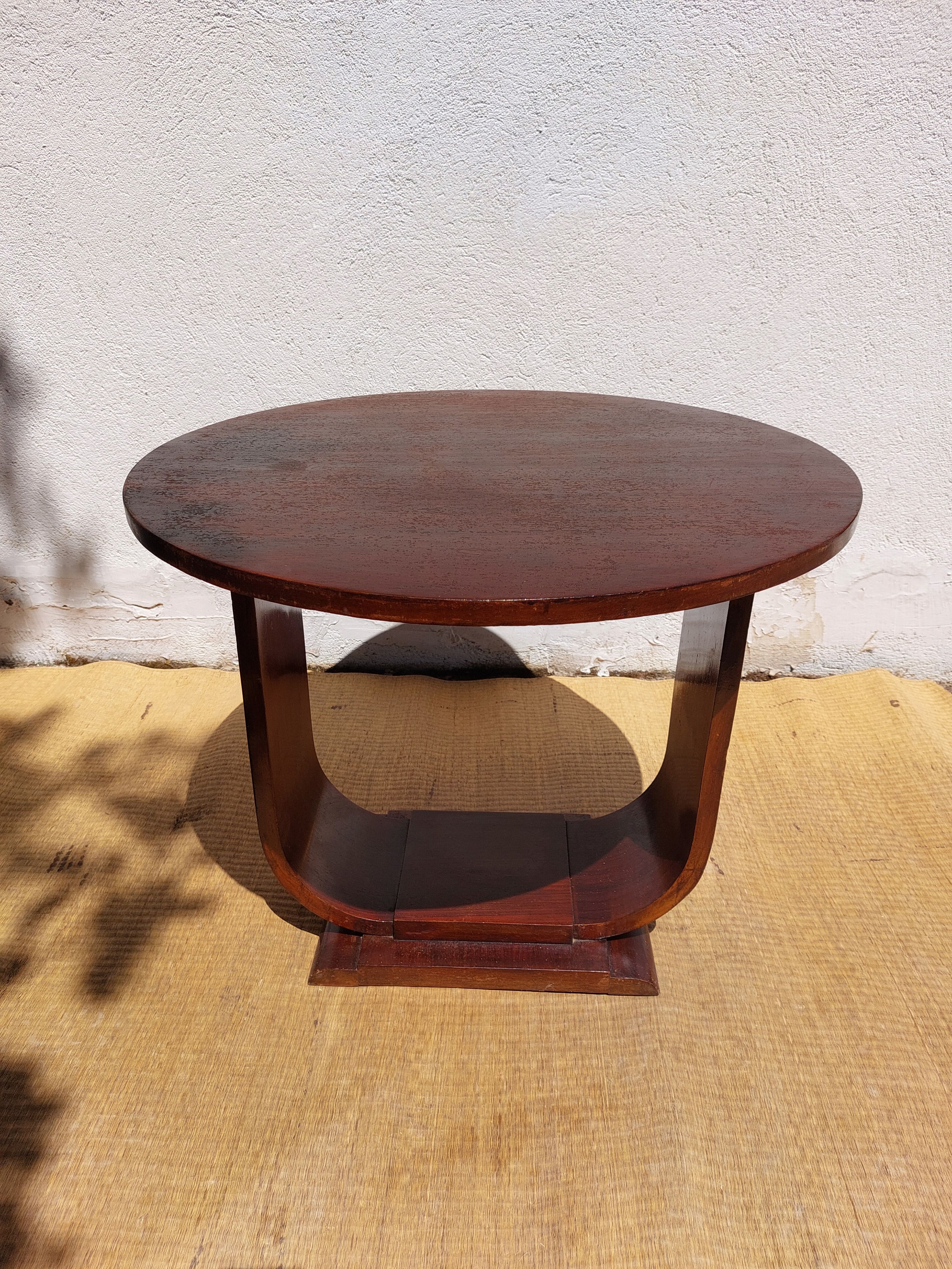round pedestal table, Art Deco