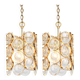Pair of small golden brass pendants, Sciolari design for Palwa, Germany, 1970s.