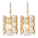 Pair of small golden brass pendants, Sciolari design for Palwa, Germany, 1970s.