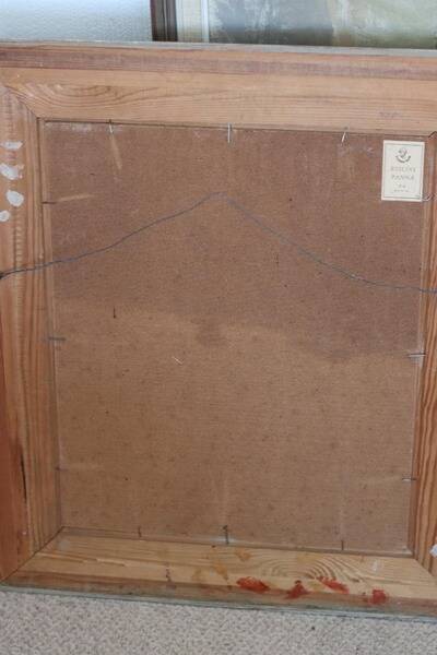 Original mid-century Swedish oil on panel – “Tea” by Karl Enoch Ohlsson – vintage & framed – 56 × 64 cm