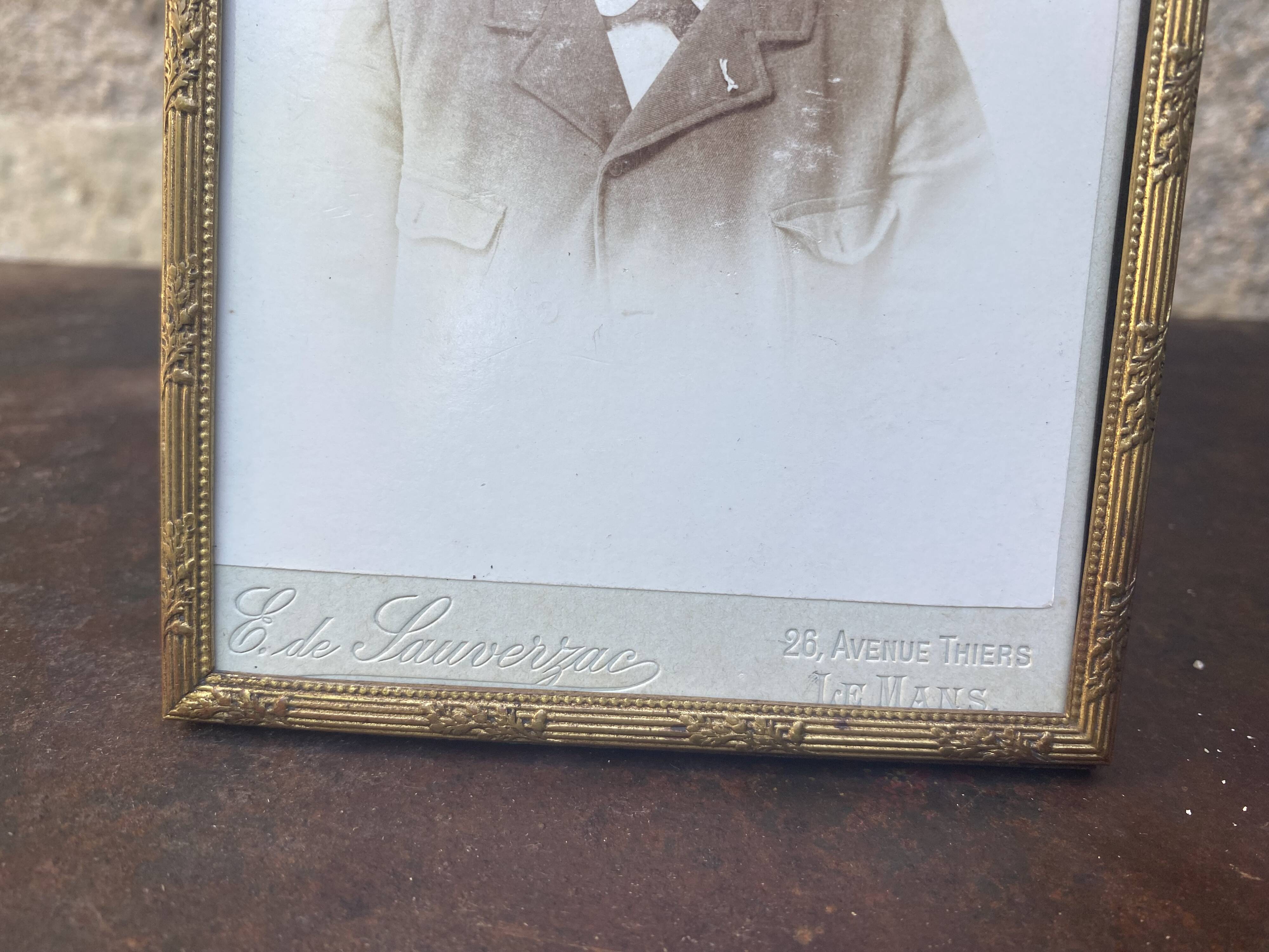 Old gold photo frame