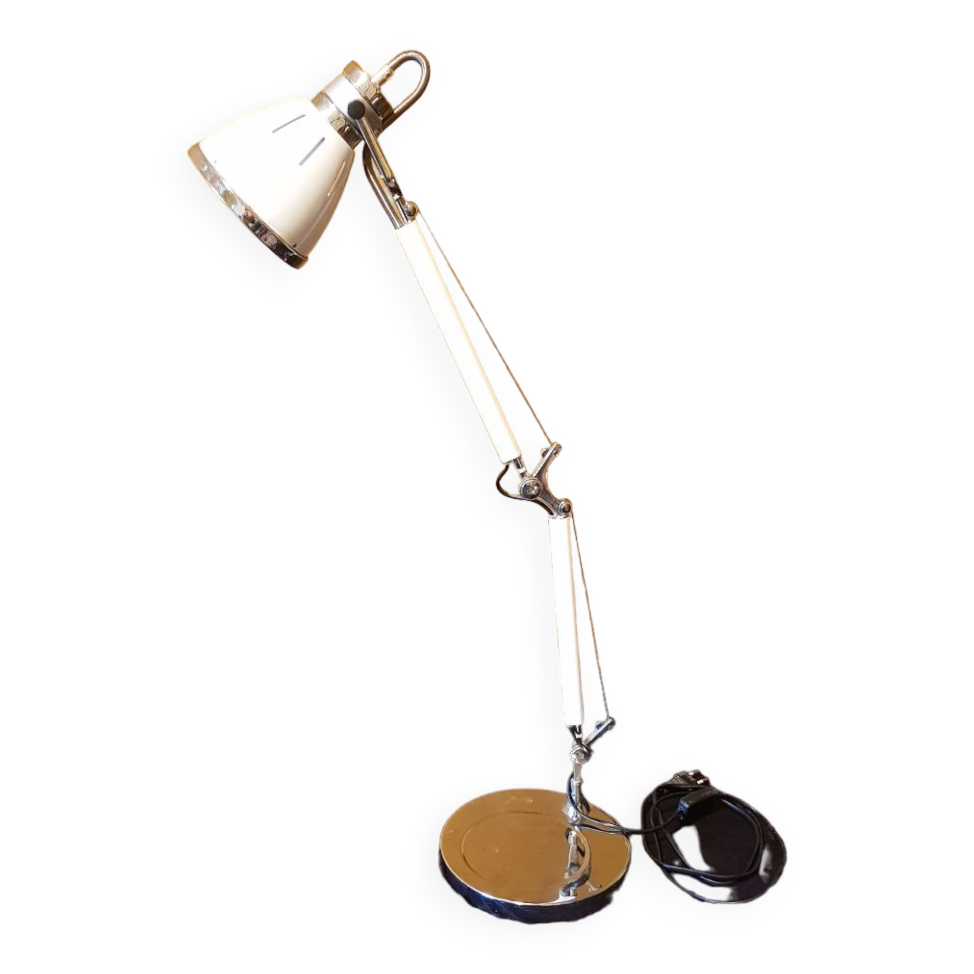 60s industrial articulated desk lamp.