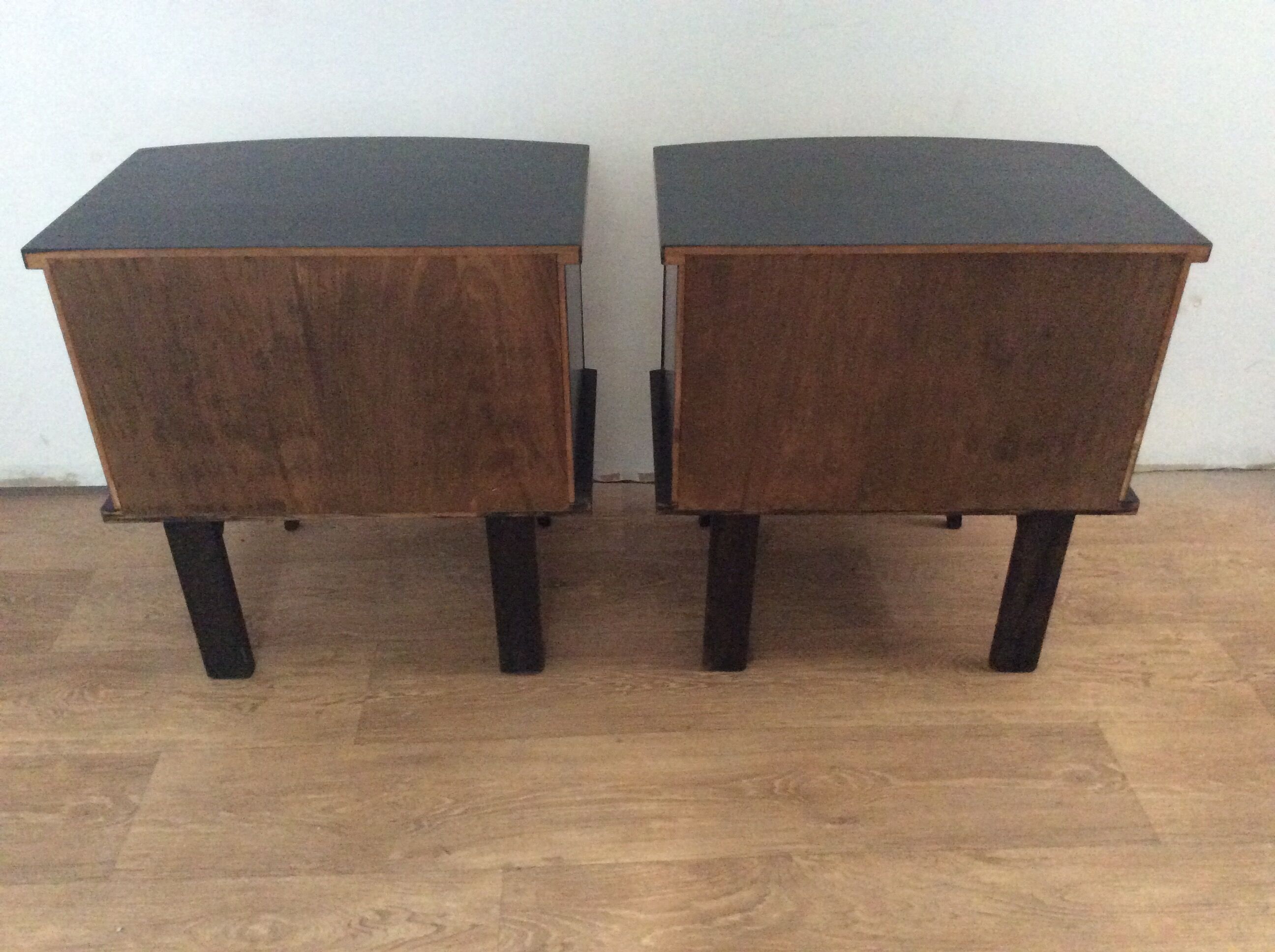Pair of vintage wooden bedsides 1960