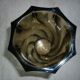 Vintage dark smoked glass vase
