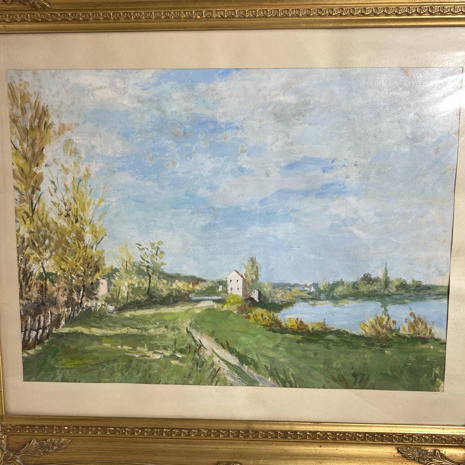 Painting, landscape, gouache by Jeanne Philippar-Quinet