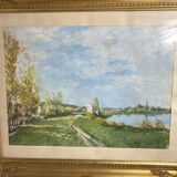 Painting, landscape, gouache by Jeanne Philippar-Quinet