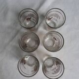 6 tea glasses golden décor camel palm