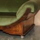 Art Deco Canapé Circa 1920 in Walnut, Cherry and Velvet