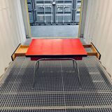 Vintage red formica table from the 60s with extensions