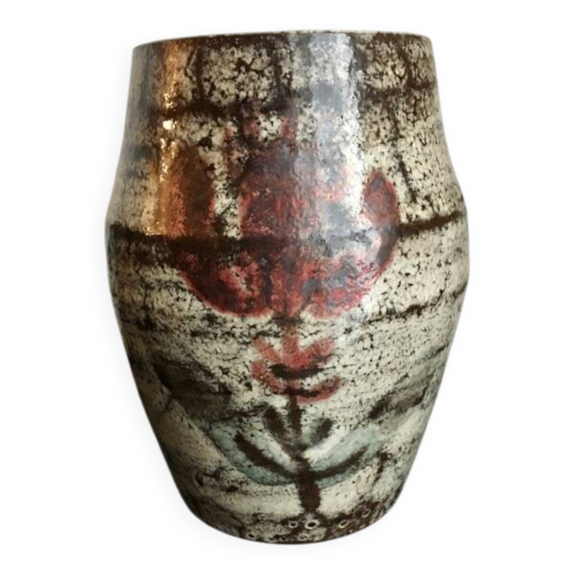 Vase by Gustave Reynaud & Jean Derval, Le Mûrier workshop, Vallauris, 1960