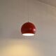 Lot de 2 suspensions en métal rouge, Danemark 1960's