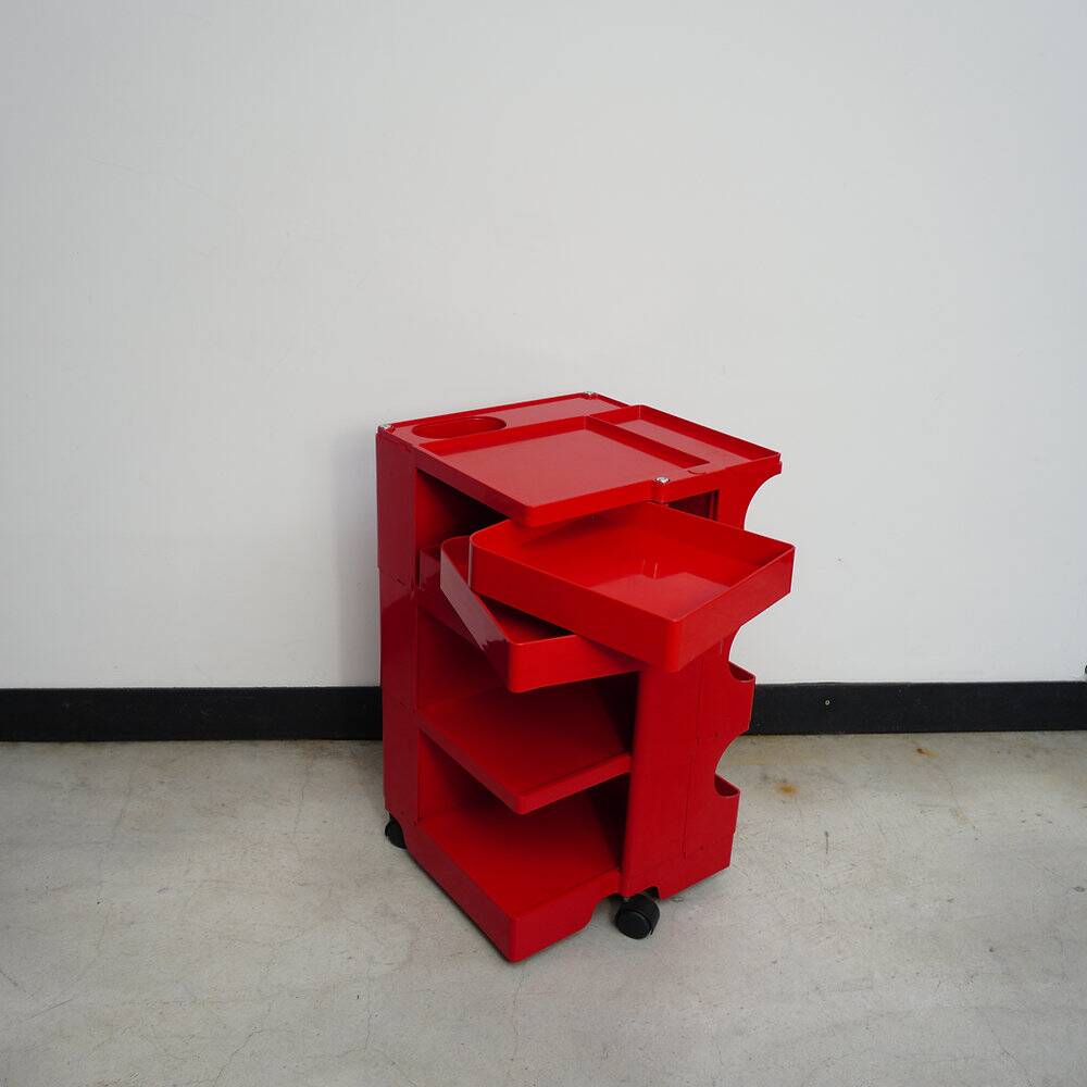 Bieffeplast "Boby" red rolling trolley, Joe Colombo - 1970s
