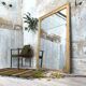Golden rectangular mirror - 171x127cm