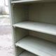 Workshop shelf in old wood green patina