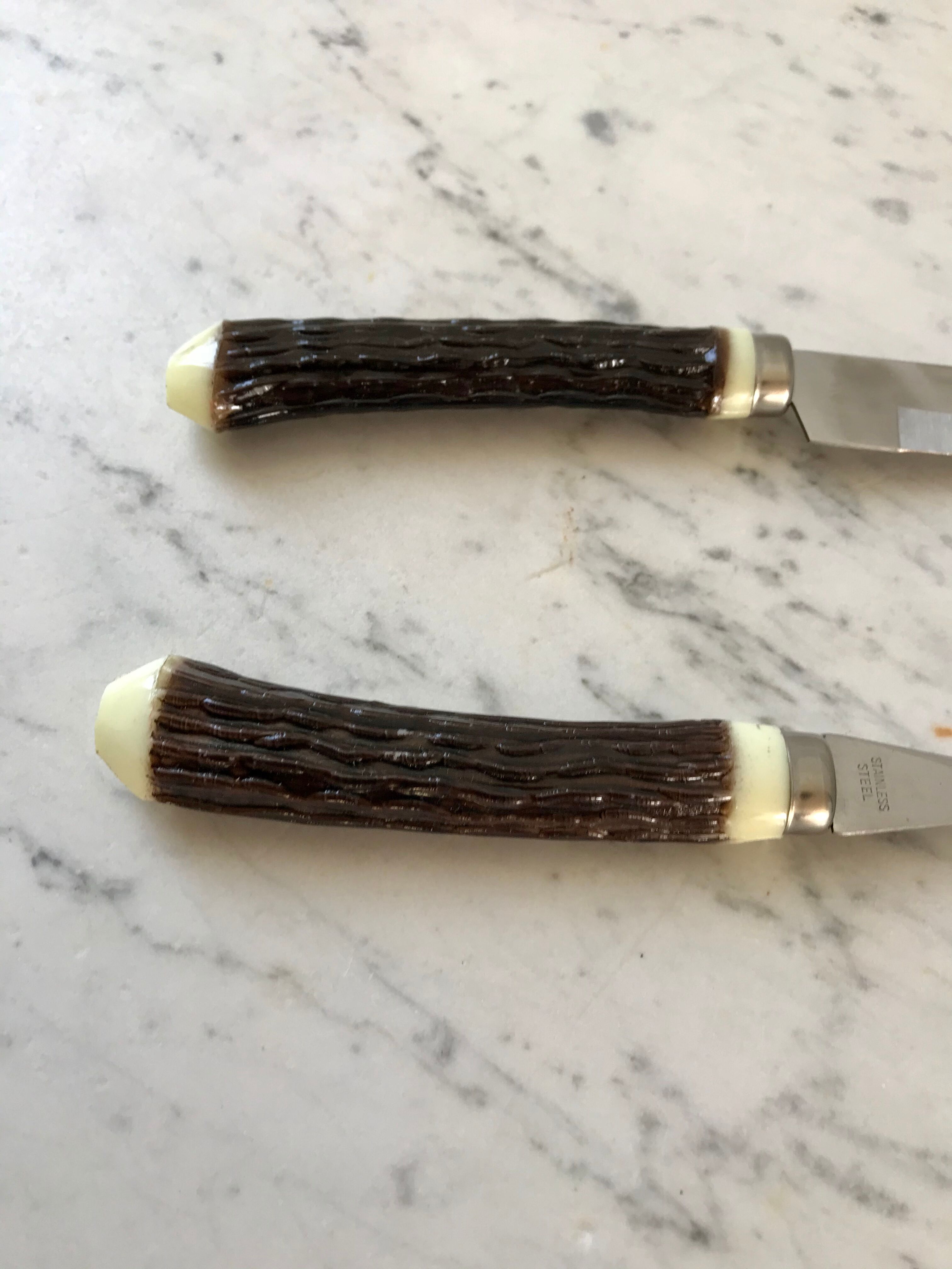Duo of meat cutlery 70s