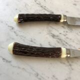 Duo de couverts à viande années 70