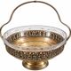 Very pretty compote / footed bowl with handle, with retro and elegant charm.