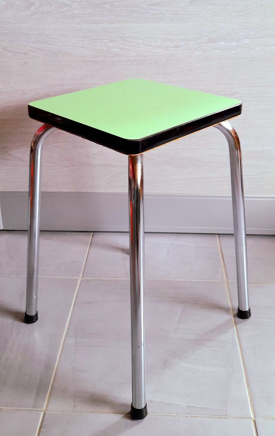 Green formica stool 60s