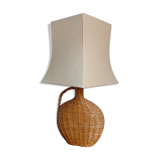 Braided Wicker table lamp
