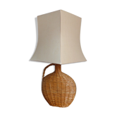 Braided Wicker table lamp