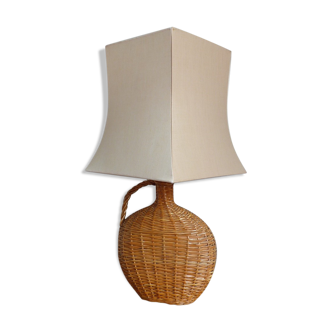 Braided Wicker table lamp