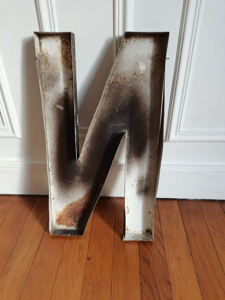 Iron industrial letter