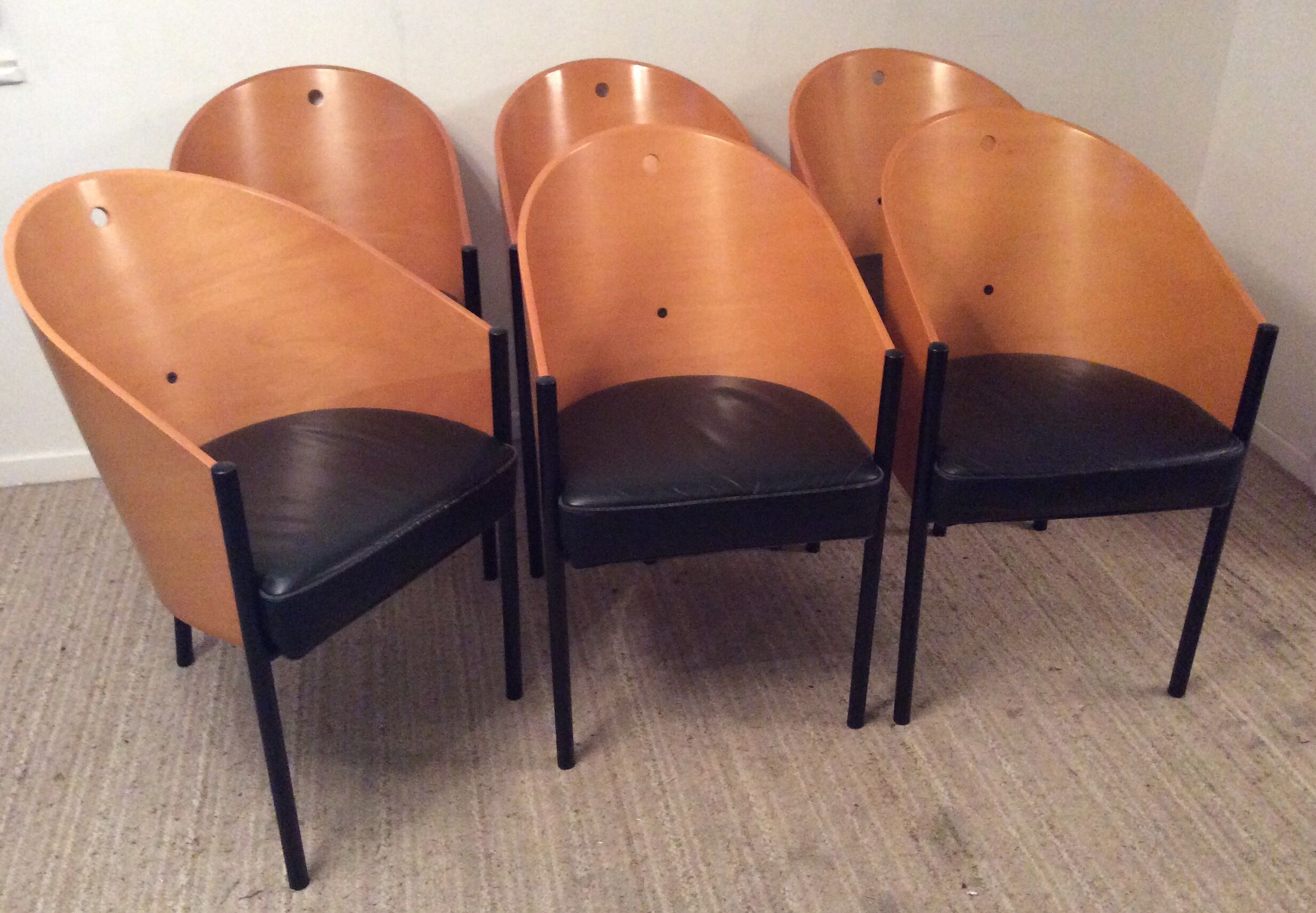 Série de 6 chaises Costes par Philippe Starck