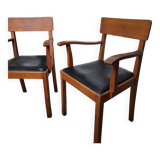 Paire de fauteuils de bureau