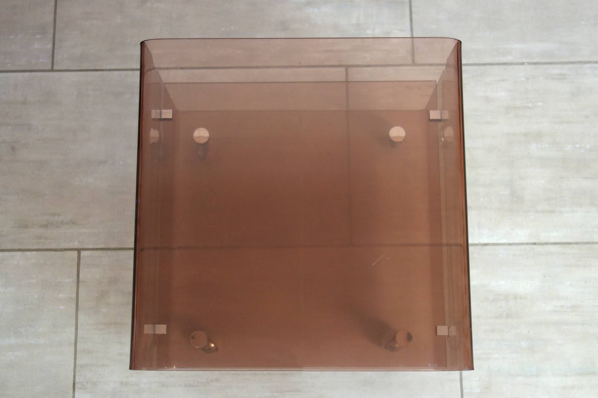 Plexiglas coffee table Michel Dumas 70s