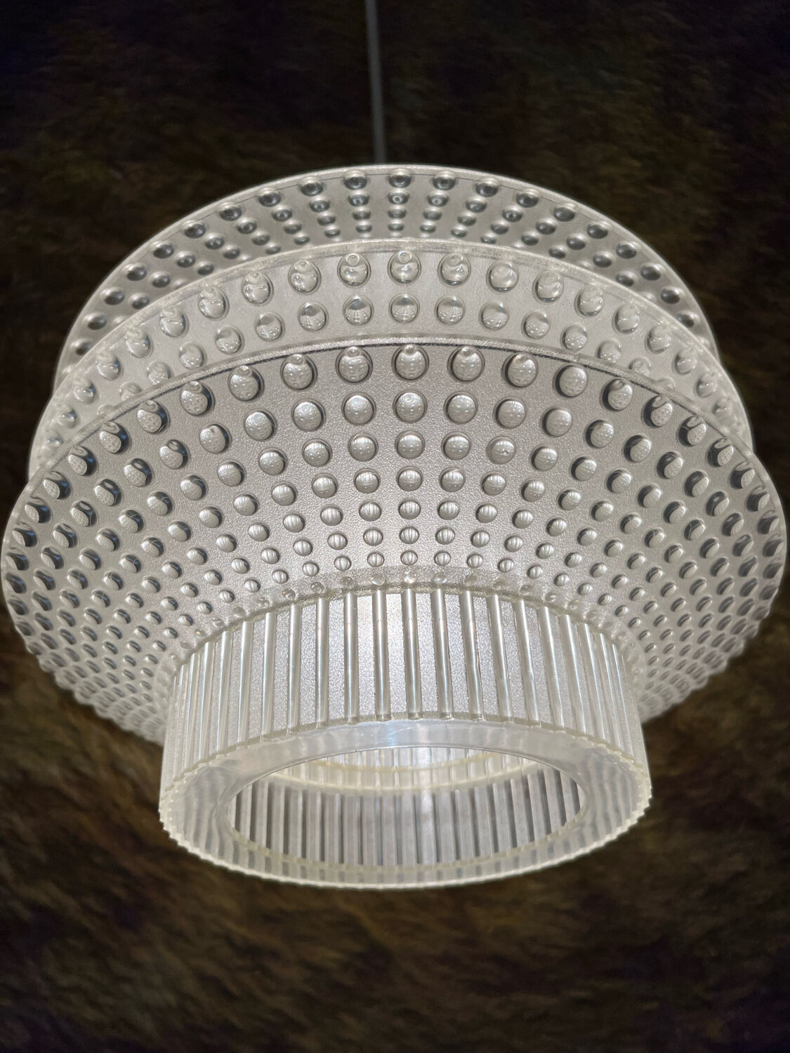 Vintage plastic lamp, space age, op art, 1960s / 1970s