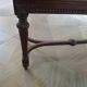 Coffee table - black marble top - Louis XIII style - H-shaped crossbar base