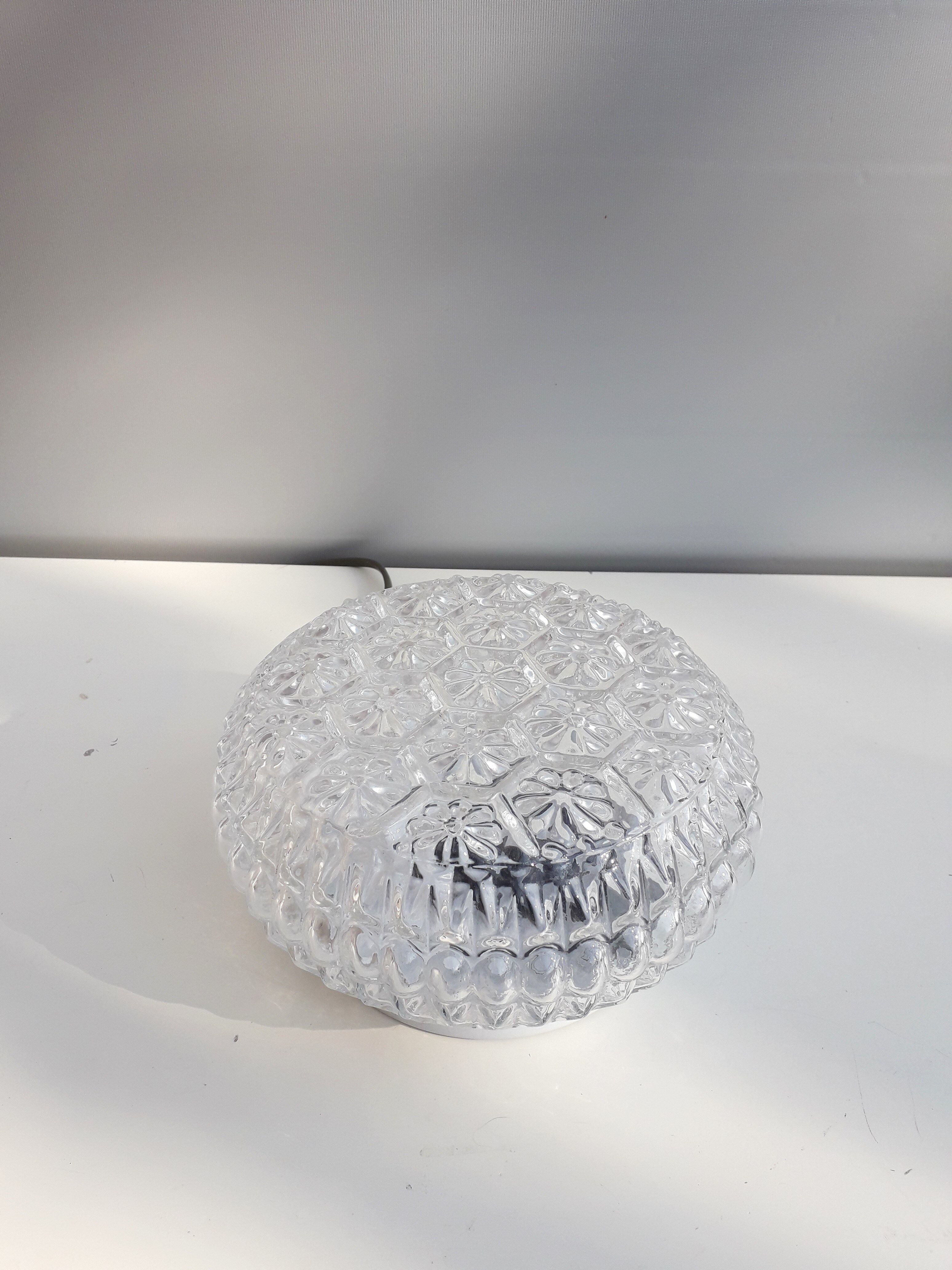 Vintage ceiling lamp glass molded
