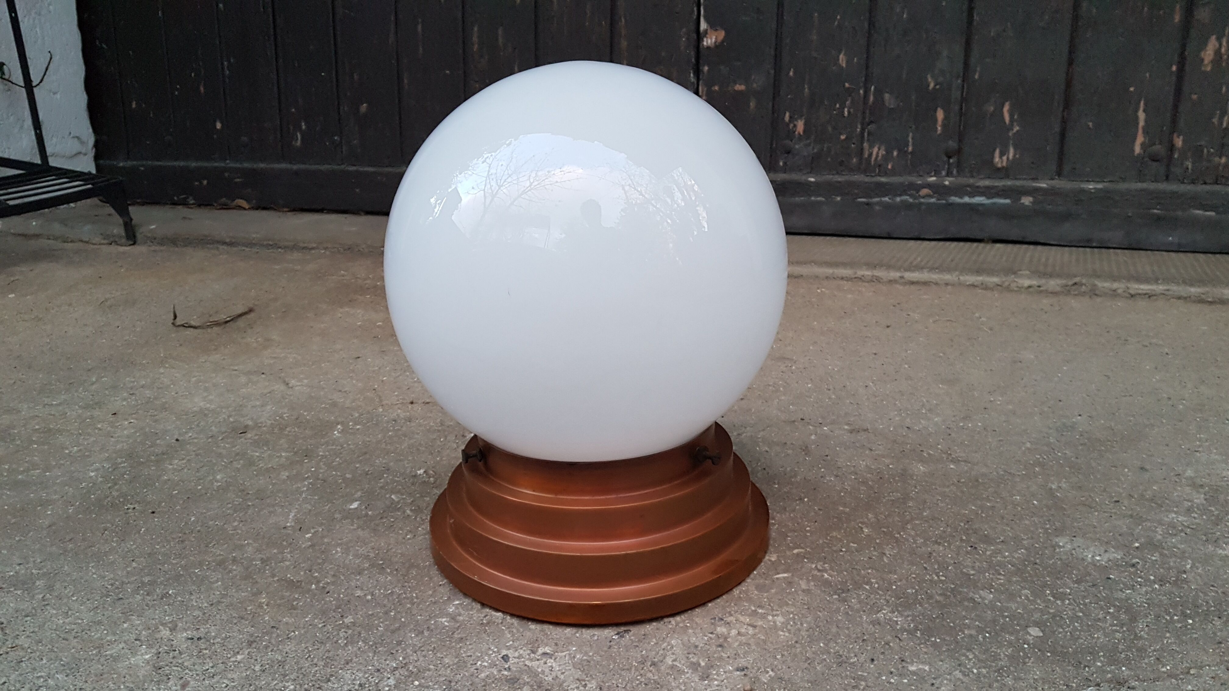 Ceiling light in copper art deco marine