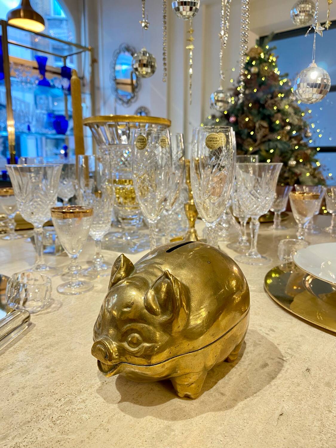 Brass piggy bank