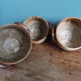 Soup bowls and cups in Puisaye stoneware by Jean-Pierre Prud'homme