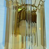 Three Venini Sconces, beveled smoked glass, Italy, 1970