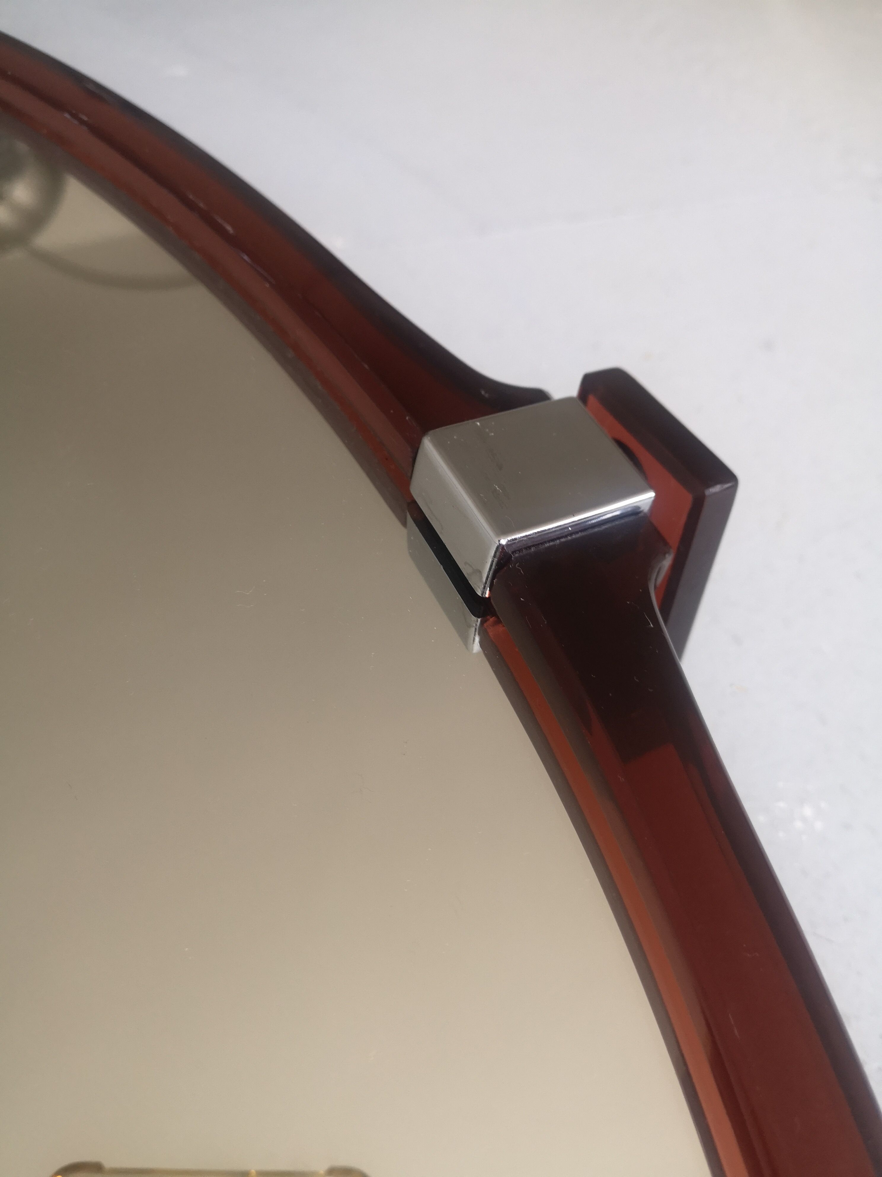 Oval swivel wall mirror design Allibert, 1970