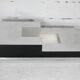 Coffee table "Space Age", wood, aluminum veneer, France, circa 1970
