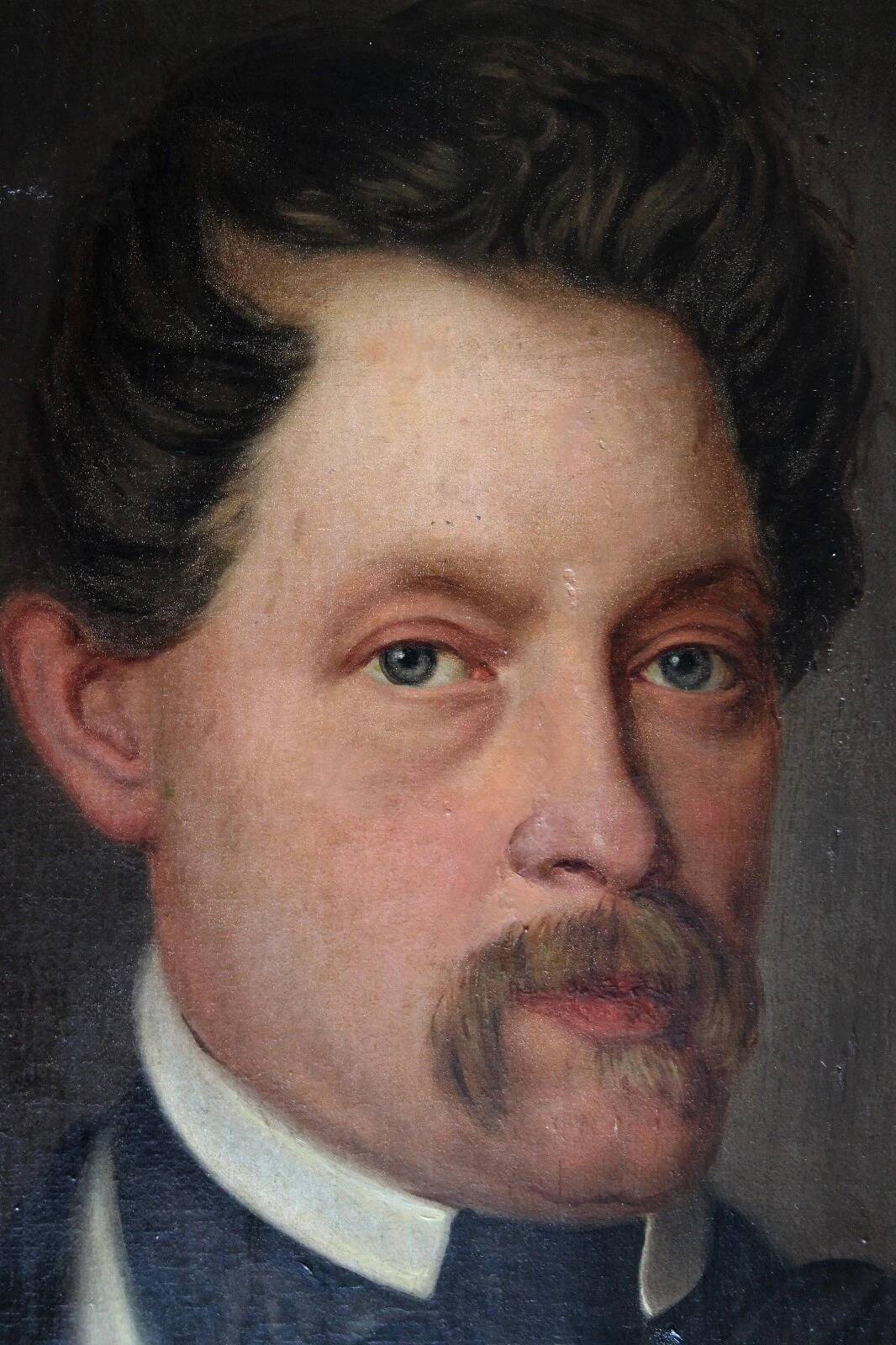 Portrait of an Elegant Gentleman -19th Century Oil Painting