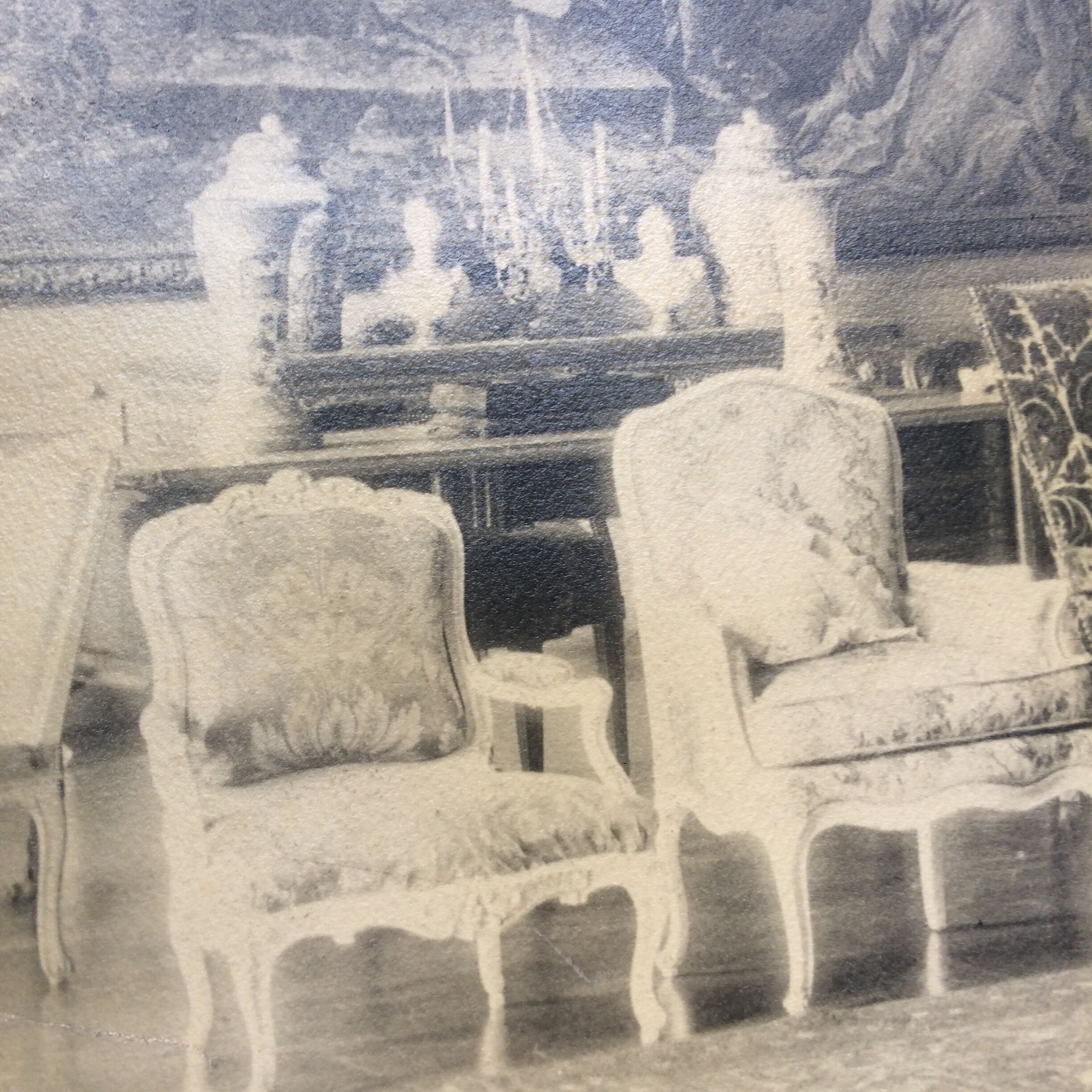 Photograph of the living room of a castle