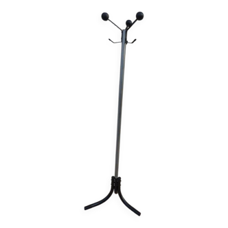 Vintage metal coat rack with 6 hooks