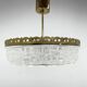 1960's Pressed Glass Pendant with Decorativ Rim, Czechoslovakia
