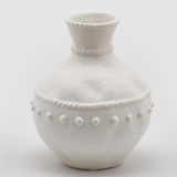 White ceramic amphora vase 21cm