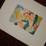 Monoprint landscape in bloom