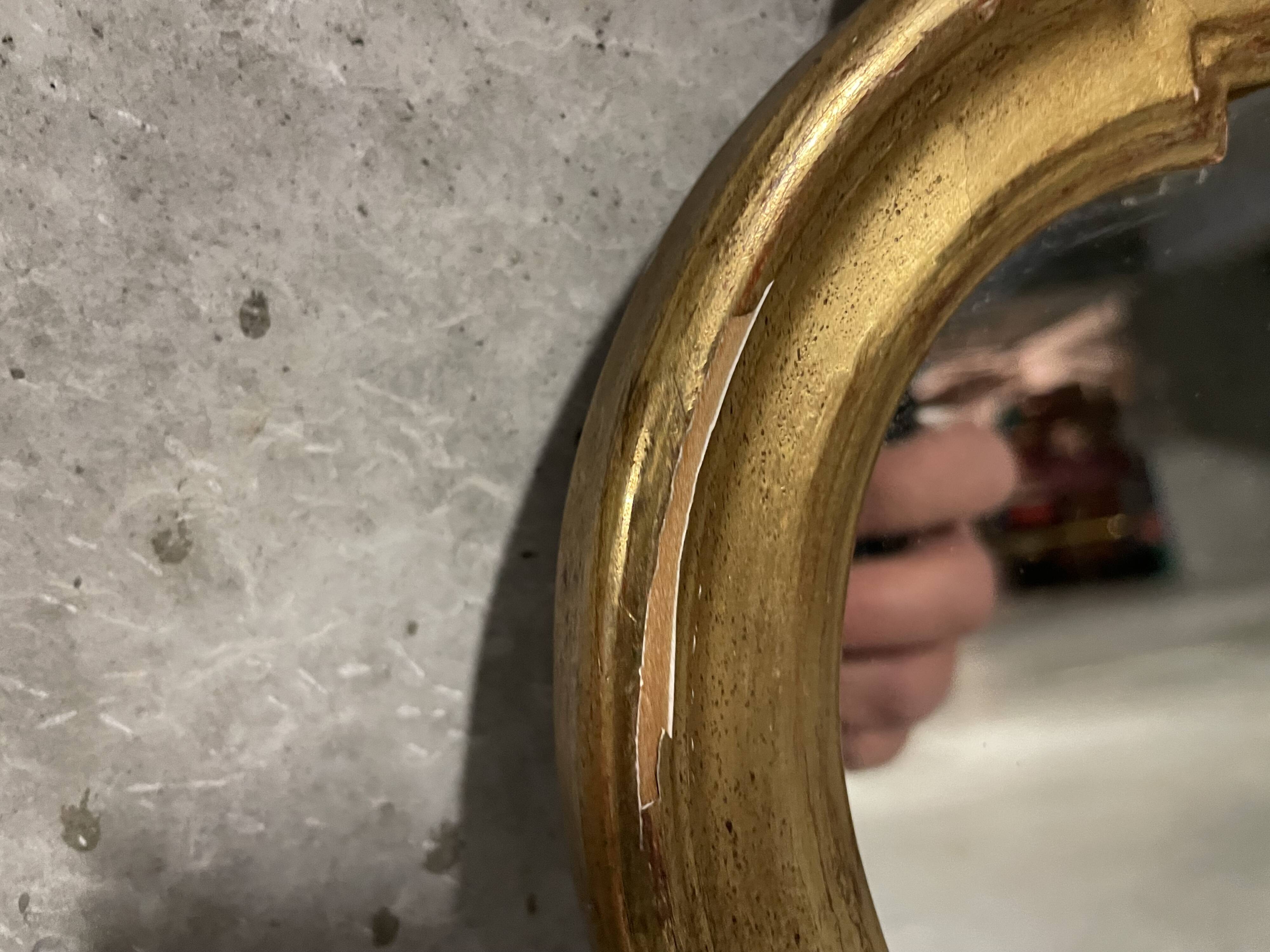Old gold mirror